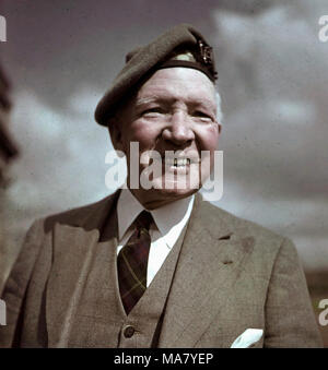 HARRY LAUDER (1870-1950)  Scottish singer and comedian at his Lauder Ha' home at Strathaven about 1935 Stock Photo
