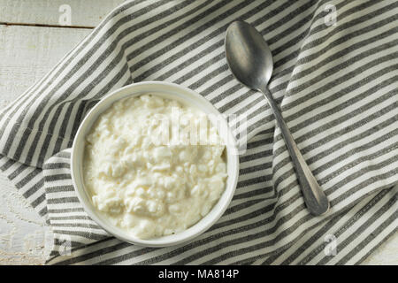 Homemade Low Fat Cottage Cheese Ready to Eat Stock Photo