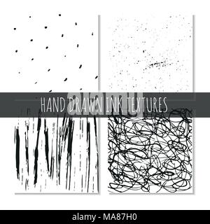 Ink hand drawn textures. Can be used for wallpaper, background of web page, scrapbook, party decoration, t-shirt design, card, print, poster, invitati Stock Vector