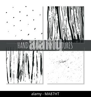 Ink hand drawn textures. Can be used for wallpaper, background of web page, scrapbook, party decoration, t-shirt design, card, print, poster, invitati Stock Vector