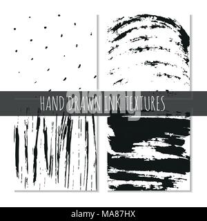 Ink hand drawn textures. Can be used for wallpaper, background of web page, scrapbook, party decoration, t-shirt design, card, print, poster, invitati Stock Vector