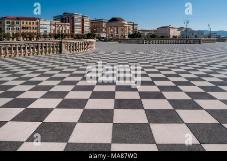 A Histórica Terrazza Mascagni Em Livorno, Itália Imagem de Stock