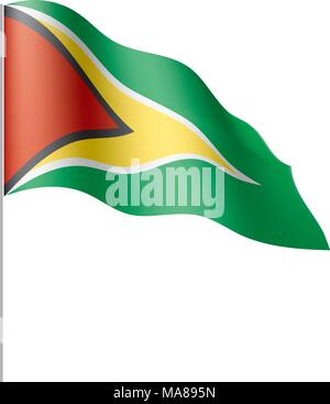 Guyana flag, vector illustration Stock Vector