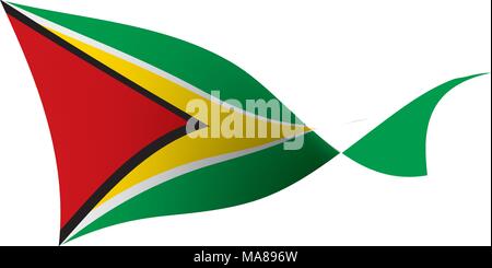 Guyana flag, vector illustration Stock Vector