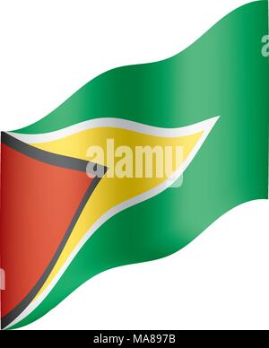 Guyana flag, vector illustration Stock Vector