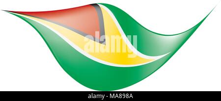 Guyana flag, vector illustration Stock Vector