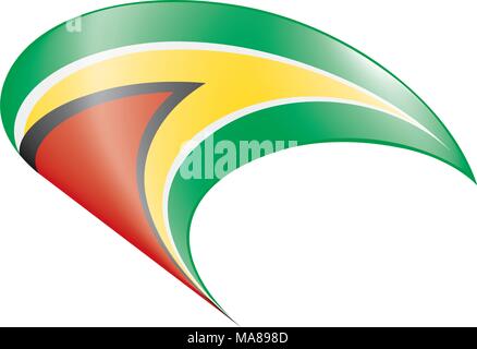 Guyana flag, vector illustration Stock Vector