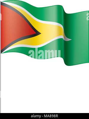 Guyana flag, vector illustration Stock Vector