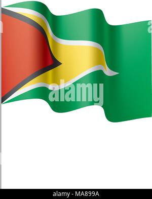 Guyana flag, vector illustration Stock Vector