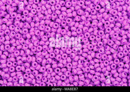 Beautiful purple seed beads. Stock Photo