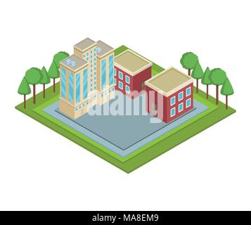 Isometric residences buildings Stock Vector Image & Art - Alamy