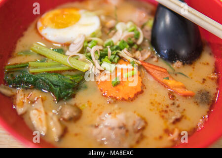 Thai food Ramen noodle tomyam in thailand. Stock Photo
