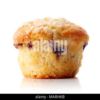Blueberry muffin isolated on white background Stock Photo