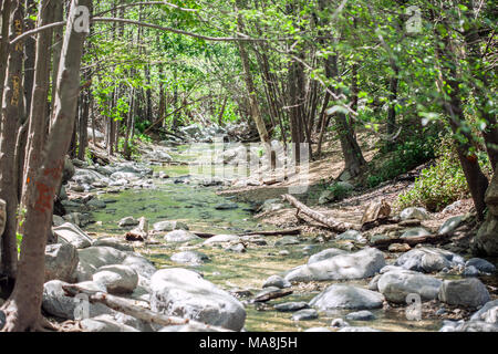 Eaton Canyon Natural Area is a 190-acre zoological, botanical, and geological nature preserve situated at the base of the beautiful San Gabriel Mounta Stock Photo