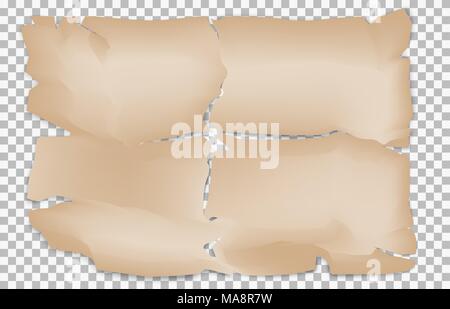 Realistic Old paper. Stock Vector