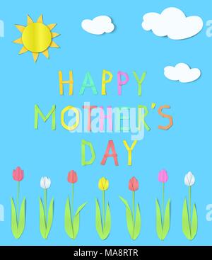 Happy Mothers Day greeting card. Stock Vector