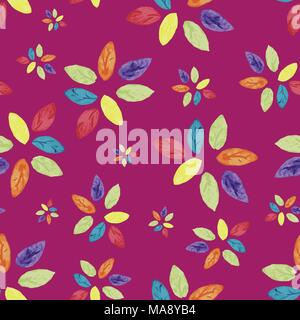 Floral Design in Pink Seamless Pattern Stock Vector