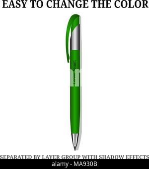 Detailed realistic vector pen icon. Illustration isolated from ...