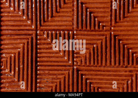 A remarkable red duplicate tile texture on a ceramic basis 2018 Stock Photo