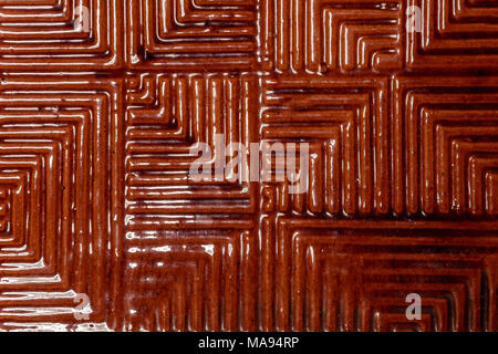 A remarkable red duplicate tile texture on a ceramic basis 2018 Stock Photo