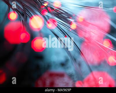 Fibre optics carrying data. Stock Photo