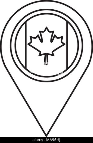 pointer map with canadian flag Stock Vector Image & Art - Alamy