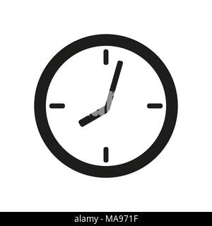 clock face icon on white background  Stock Vector