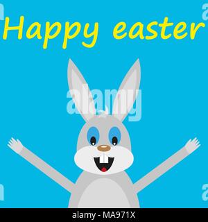 Funny easter rabbit  Stock Vector