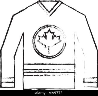 canadian jersey hockey sport national vector illustration drawing