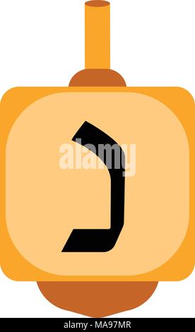 Jewish dreidel icon Stock Vector