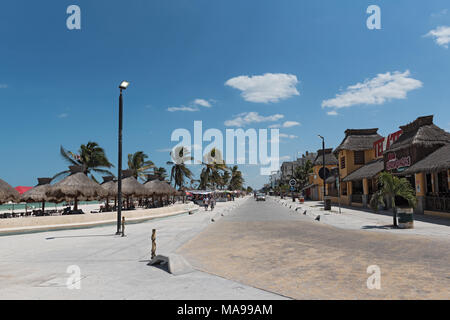 The beachfront of Progreso in the north of Merida, Yucatan, Mexico Stock Photo