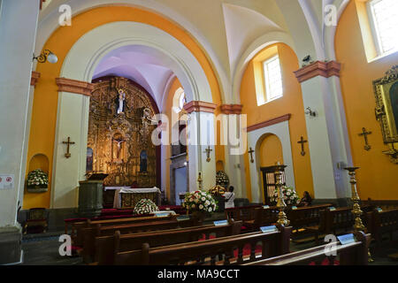 Parroquia de San Jacinto church in San Angel neighborhood of Mexico City, Mexico Stock Photo