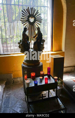 Parroquia de San Jacinto church in San Angel neighborhood of Mexico City, Mexico Stock Photo