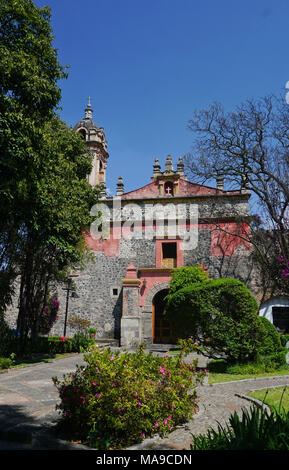 Parroquia de San Jacinto church in San Angel neighborhood of Mexico City, Mexico Stock Photo