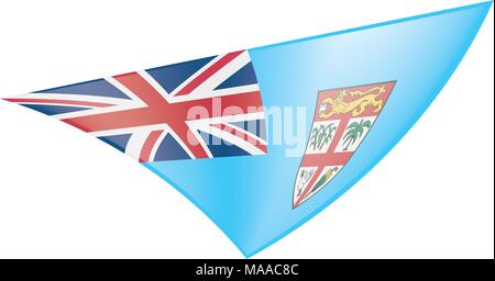 Fiji flag, vector illustration Stock Vector