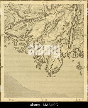 . The earth and its inhabitants .. . Depth under UO Fathoms. Depth over 110 Fathoms. 3 Miles. a meteorological and geological apparatus, by the remains of its moraines, by the striœ of its rocky ribs, by the alluvia of its streams clearly indicating all the changes that have taken place in the surroundings. Building on these and similar data, Theodore Kjerulf has already attempted to introduce a more exact chronology into the geological record. Stock Photo