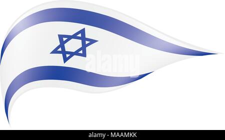 Israel flag, vector illustration Stock Vector