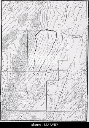 . Survey for sensitive plant species on Dutchman Mountain, Beaverhead County,  . Pediocactus simpsonii USGS Argenta Quad, 7.5' Stock Photo