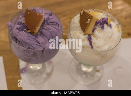 Halo Halo in Philippines sitting on a table. Stock Photo