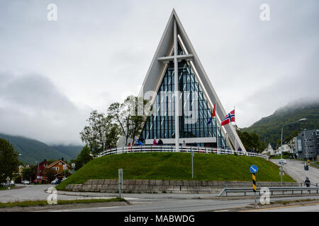 The Arctic Cathedral in Tromso, Norway Stock Photo