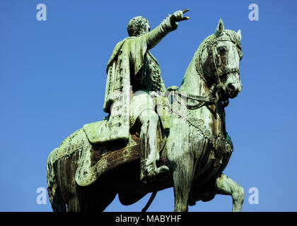 Prince Mihailo Monument in the Republic Square, Belgrade, Serbia Stock Photo