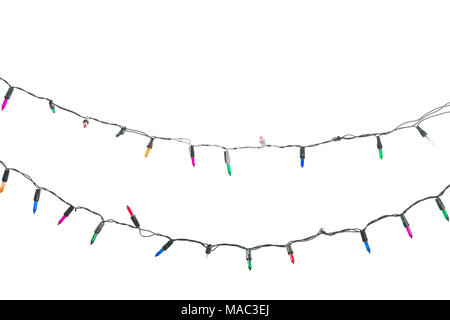 string wired bulbs on white background. Stock Photo
