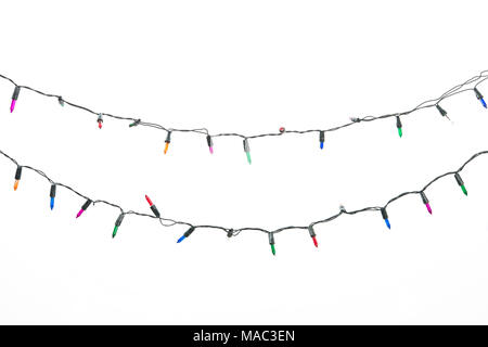 string wired bulbs on white background. Stock Photo