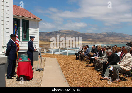 Vandenberg Air Force Base Recognized as 2015 Military Conservation Partner. Colonel Balts at the award ceremony held at the Historic Coast Guard Boathouse on Vandenberg AFB.    The U.S. Fish and Wildlife Service recognized Vandenberg Air Force Base as the recipient of the prestigious Military Conservation Award during a ceremony held at the 30th Space Wing in  central California. Stock Photo