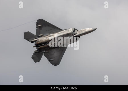 Blue Raptor Base A U.S. Air Force F-22 Raptor aircraft assigned to the 90th Fighter ...