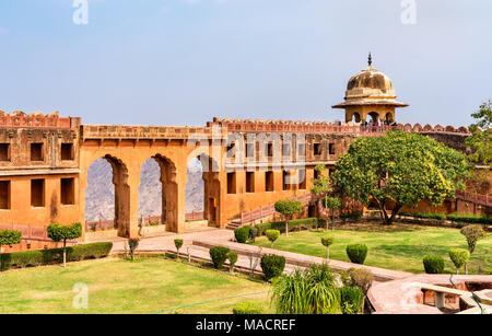 Charbagh Garden of Jaigarh Fort in Jaipur - Rajasthan, India Stock Photo