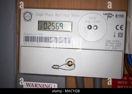 Domestic Electricity meter in a British house Stock Photo - Alamy