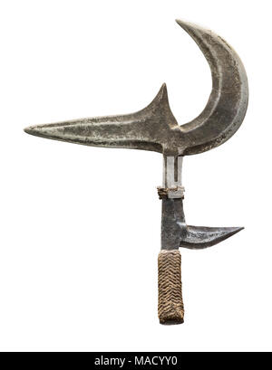 Isolated Ancient African Throwing Knife Or Axe Stock Photo