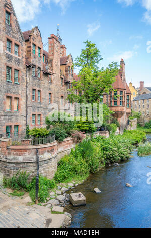 The scenic Dean Village in a sunny afternoon, in Edinburgh, Scotland. Stock Photo