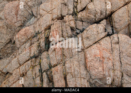 Beautiful texture of scratched stone, background closeup Stock Photo
